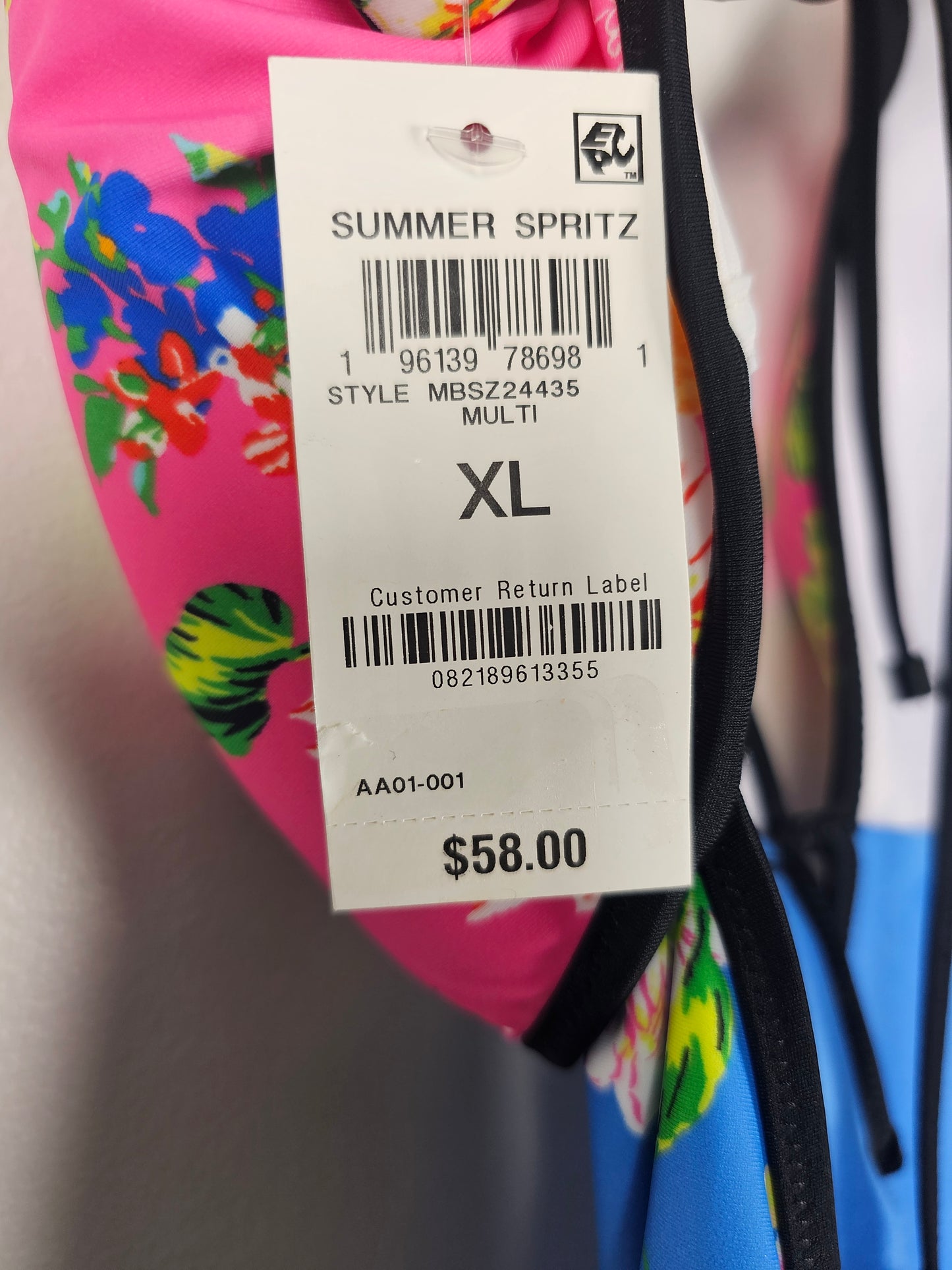 Bar III Womens Printed Plunge-Neck Tankini Top Multicolor S,XL