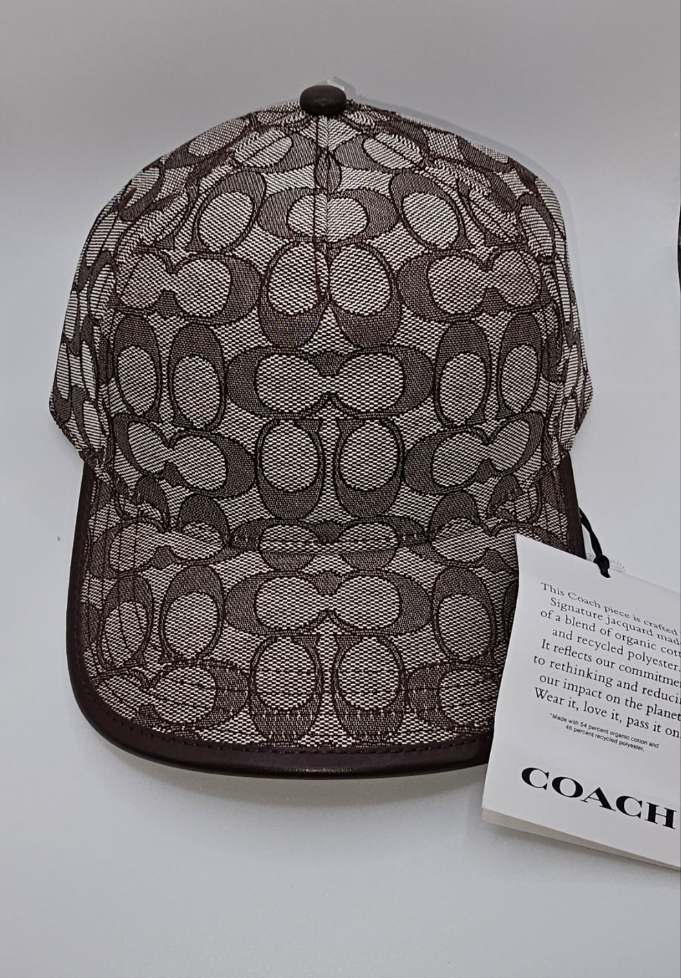 COACH Jacquard C Stone Saddle Women's Signature One Size Adjustable Baseball Hat