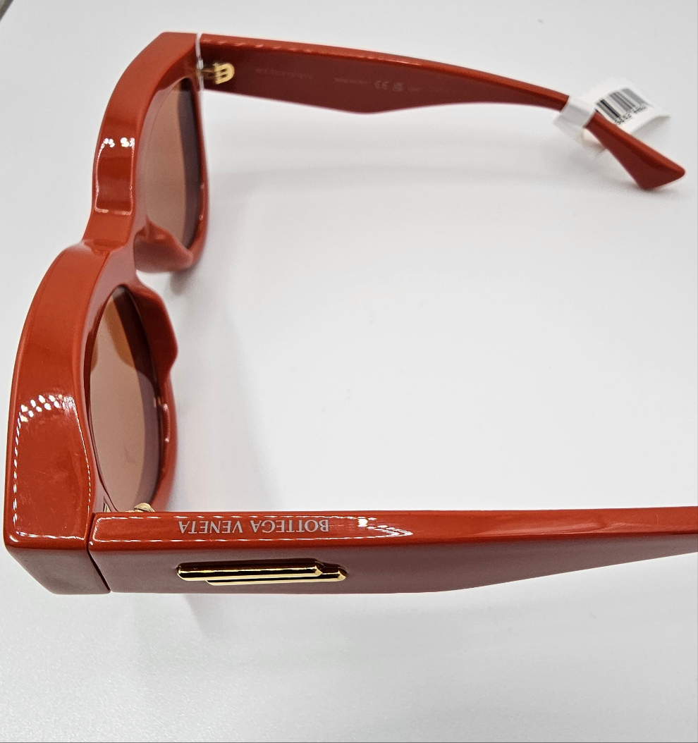 Bottega Veneta Bright Orange Women's Sunglasses BV1249S-004 53 New