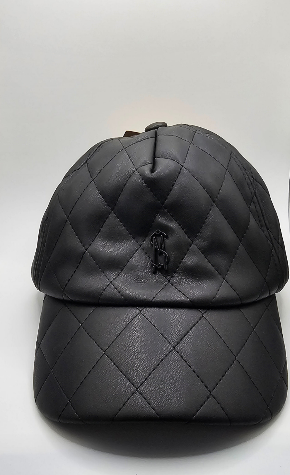 Steve Madden Women's Brita Faux Leather Hat ONE-SIZE Adjustable