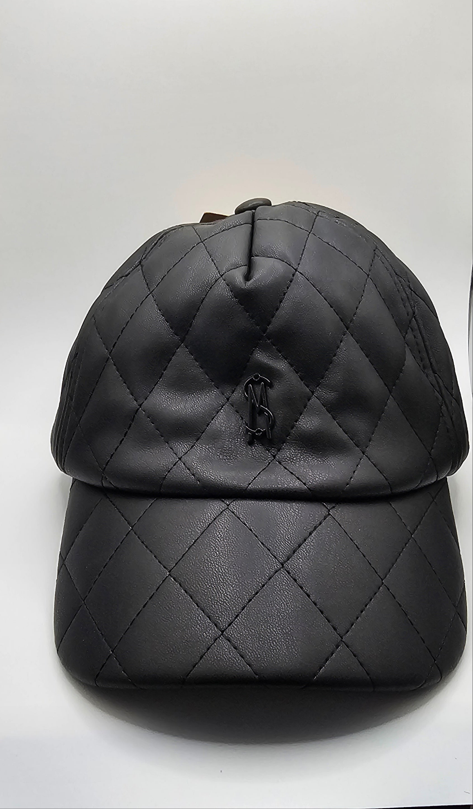 Steve Madden Women's Brita Faux Leather Hat ONE-SIZE Adjustable