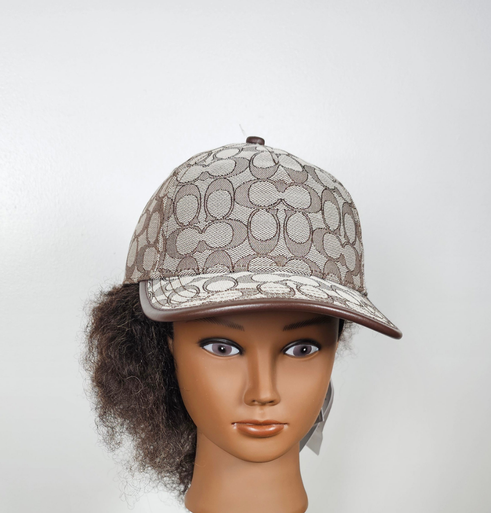 COACH Jacquard C Stone Saddle Women's Signature One Size Adjustable Baseball Hat