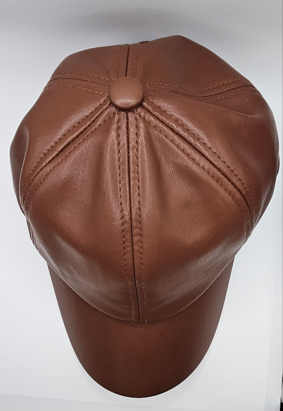 Faux Leather Baseball Cap One Size Adjustable Walnut Lele Sadoughi