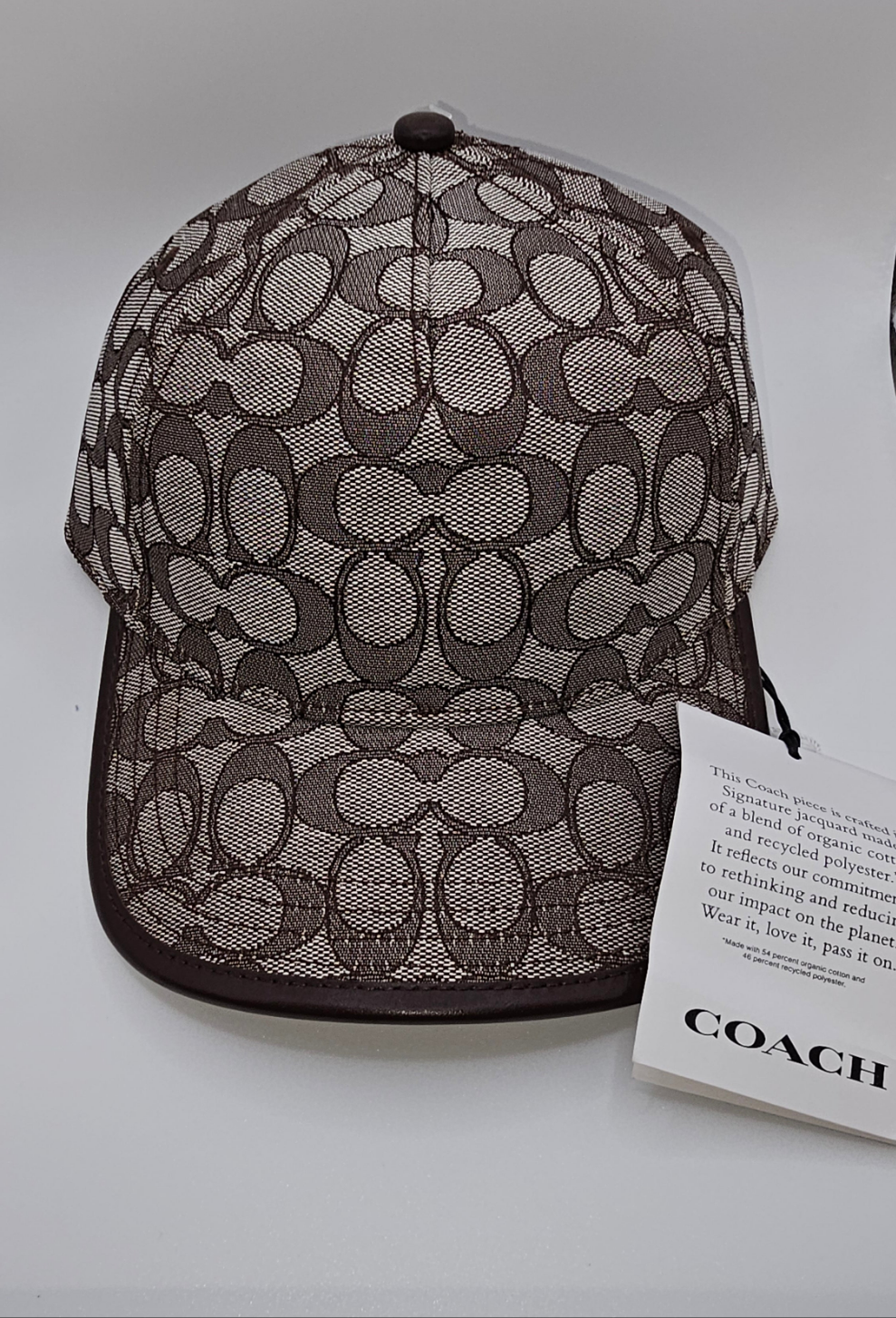 COACH Jacquard C Stone Saddle Women's Signature One Size Adjustable Baseball Hat