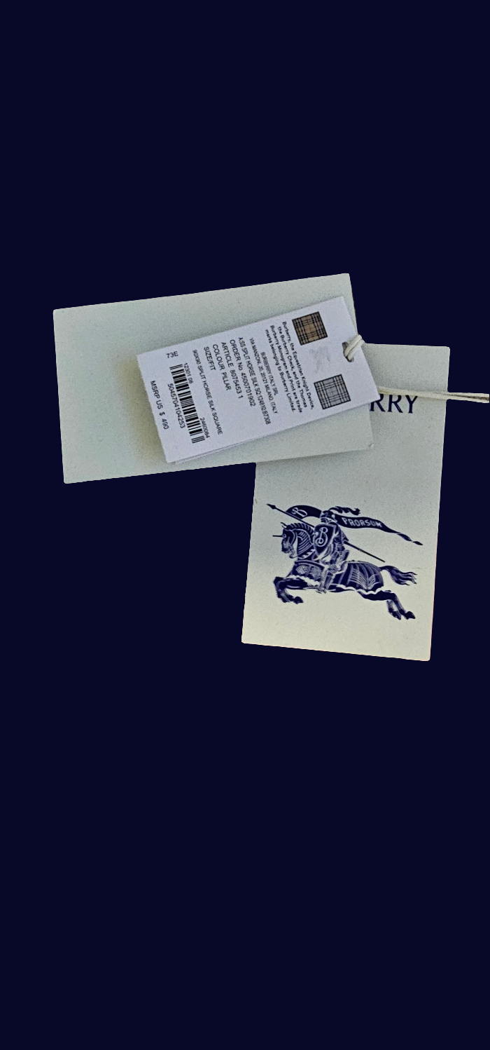 $490 New Burberry Split Horse Scarf 100% Silk Size 90x90 cm