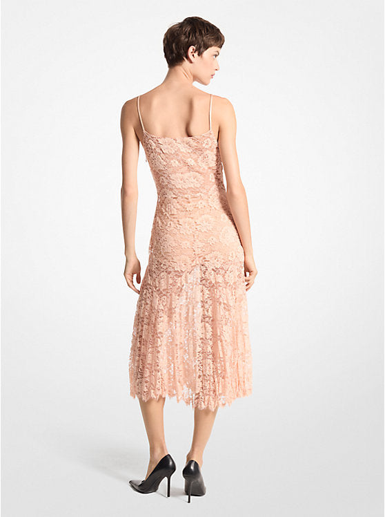 Michael Kors Women's Crushed Floral Lace Slip Dress SIZE 10