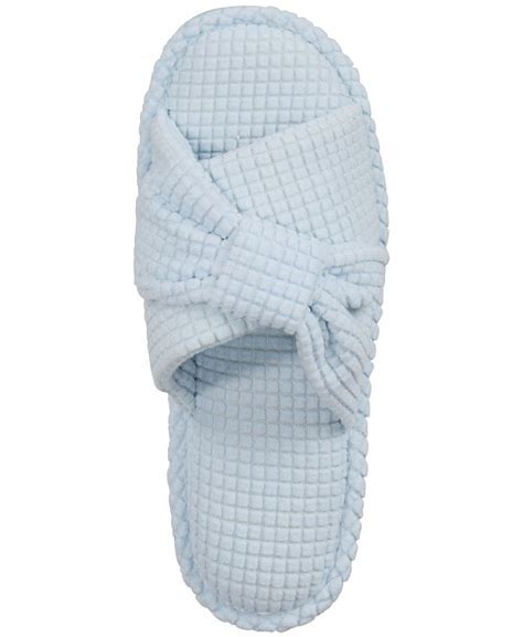 Charter Club Women's Knot-Top Slide Slippers with Memory Foam | Multiple Colors & Sizes