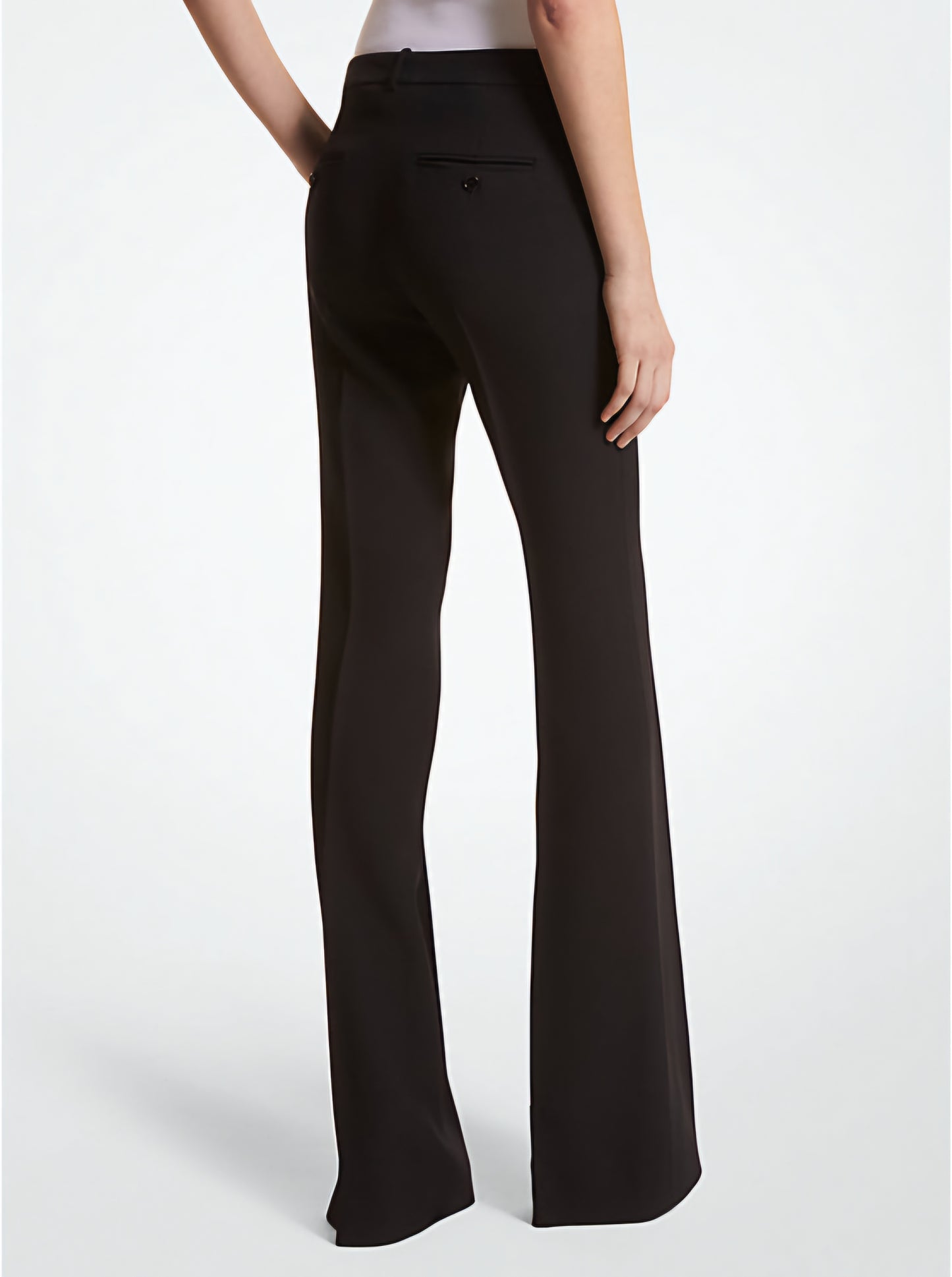Michael Kors Haylee Double Crepe Sablé Flared Women Trousers Size 14