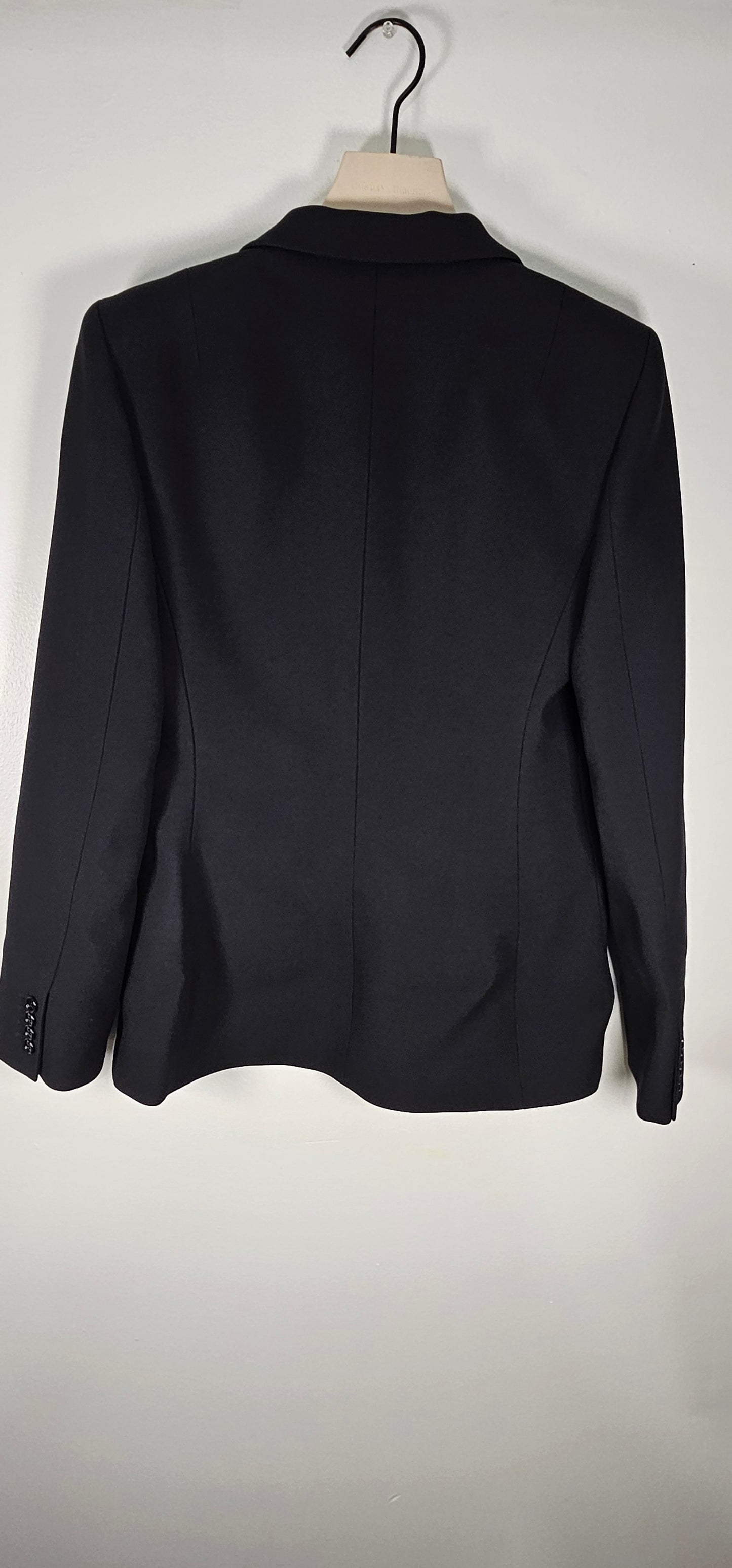 2290 Michael Kors Women Black Georginia Double Crepe Blazer Jacker Size 8