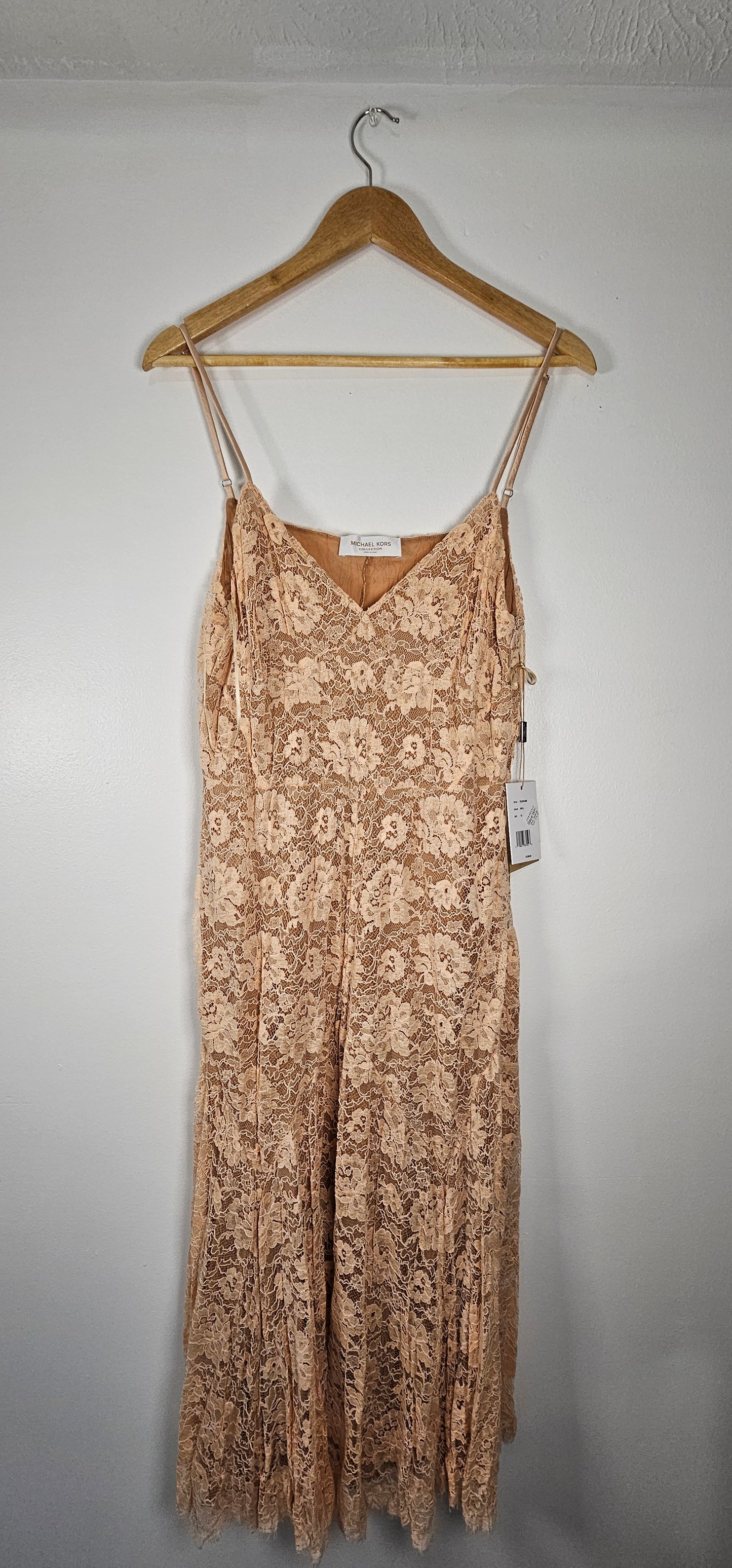 Michael Kors Women's Crushed Floral Lace Slip Dress SIZE 10