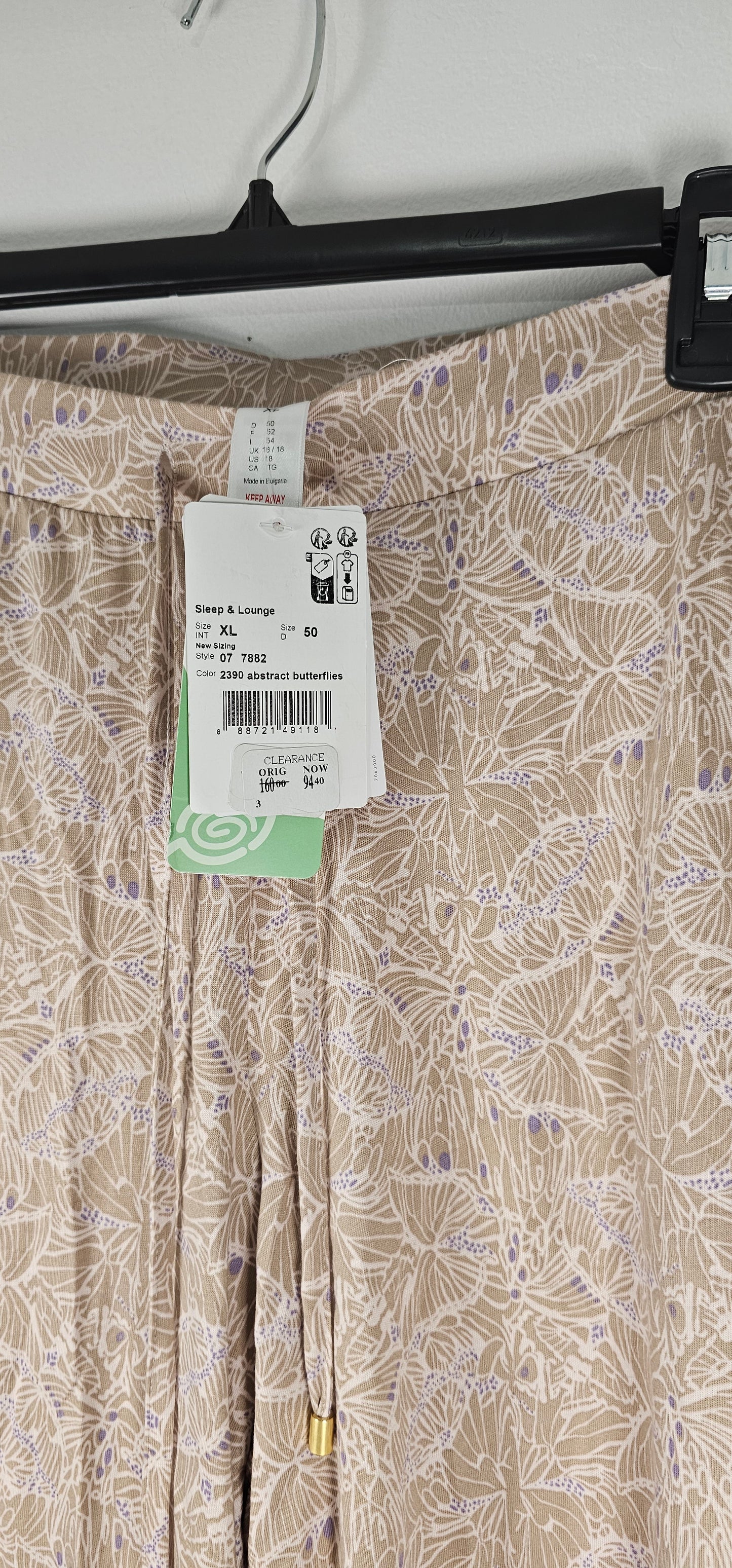 Henro Sleep & Lounge Printed Knit along Pants Size L, XL