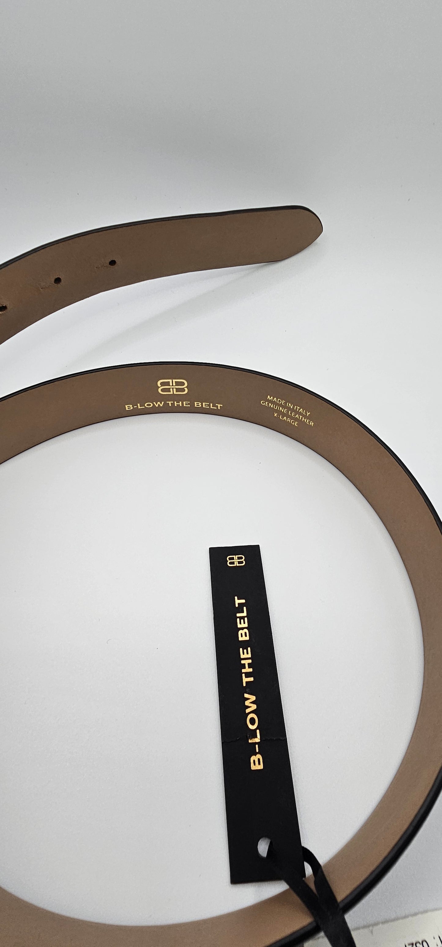 B-Low The Belt Gracie Women's Leather Belt – Black with Gold Oval Buckle XL