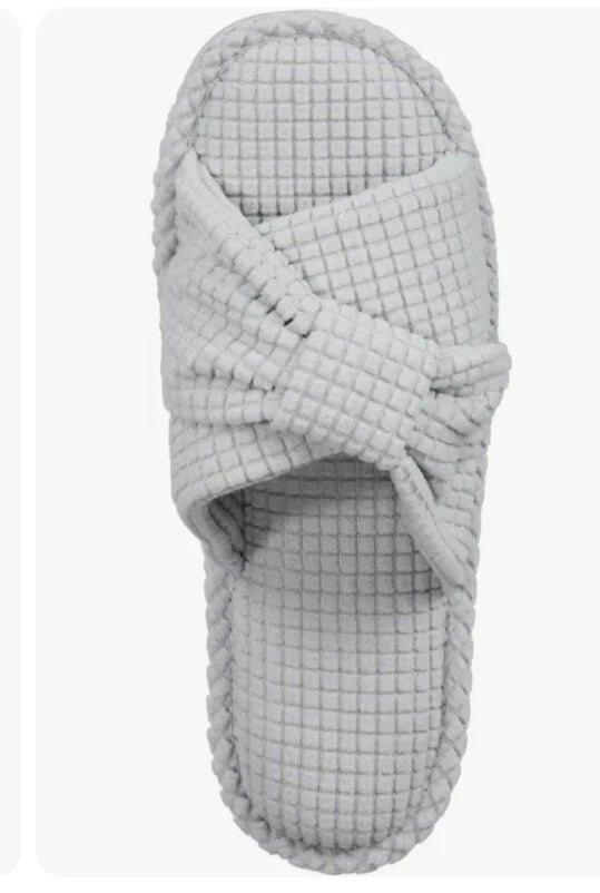 Charter Club Women's Knot-Top Slide Slippers with Memory Foam | Multiple Colors & Sizes