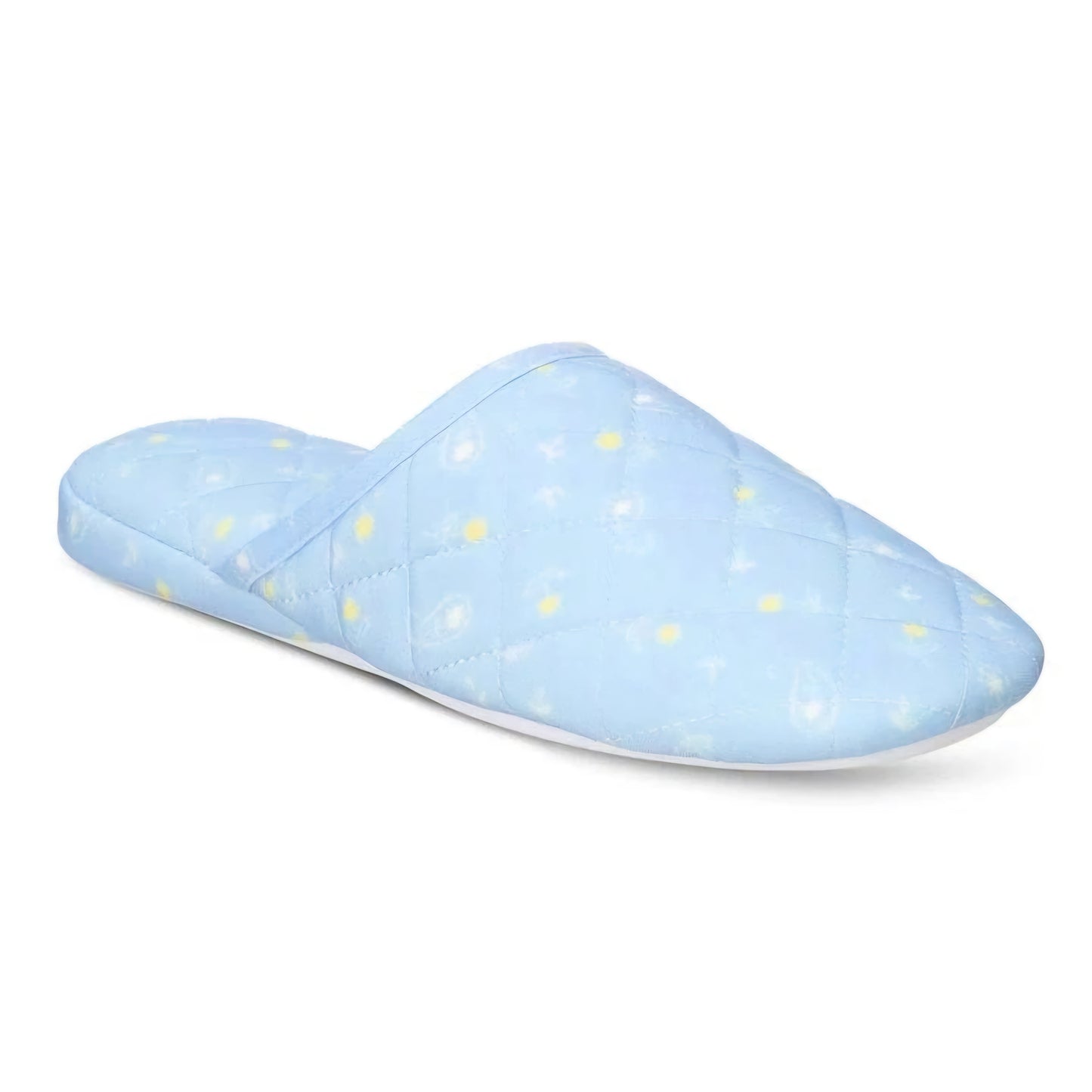 Charter Club Women's Quilted Paisley Floral Slippers – Blue – Size M (7-8)