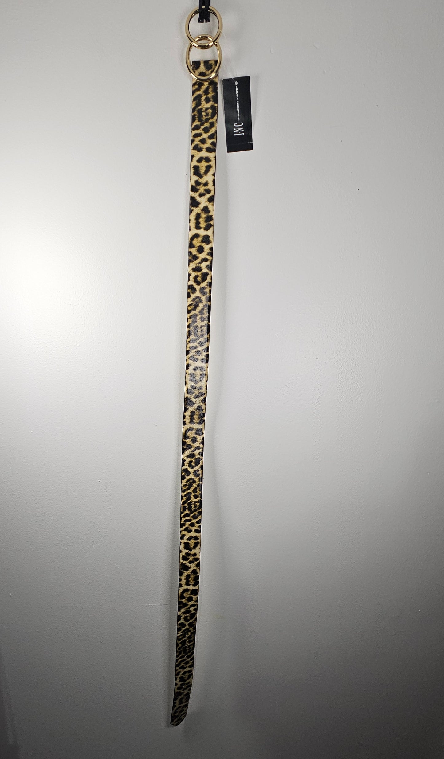 I.N.C International Concepts Women's Double Circle Leopard Belt – Sizes L & XL – Style INB1221007