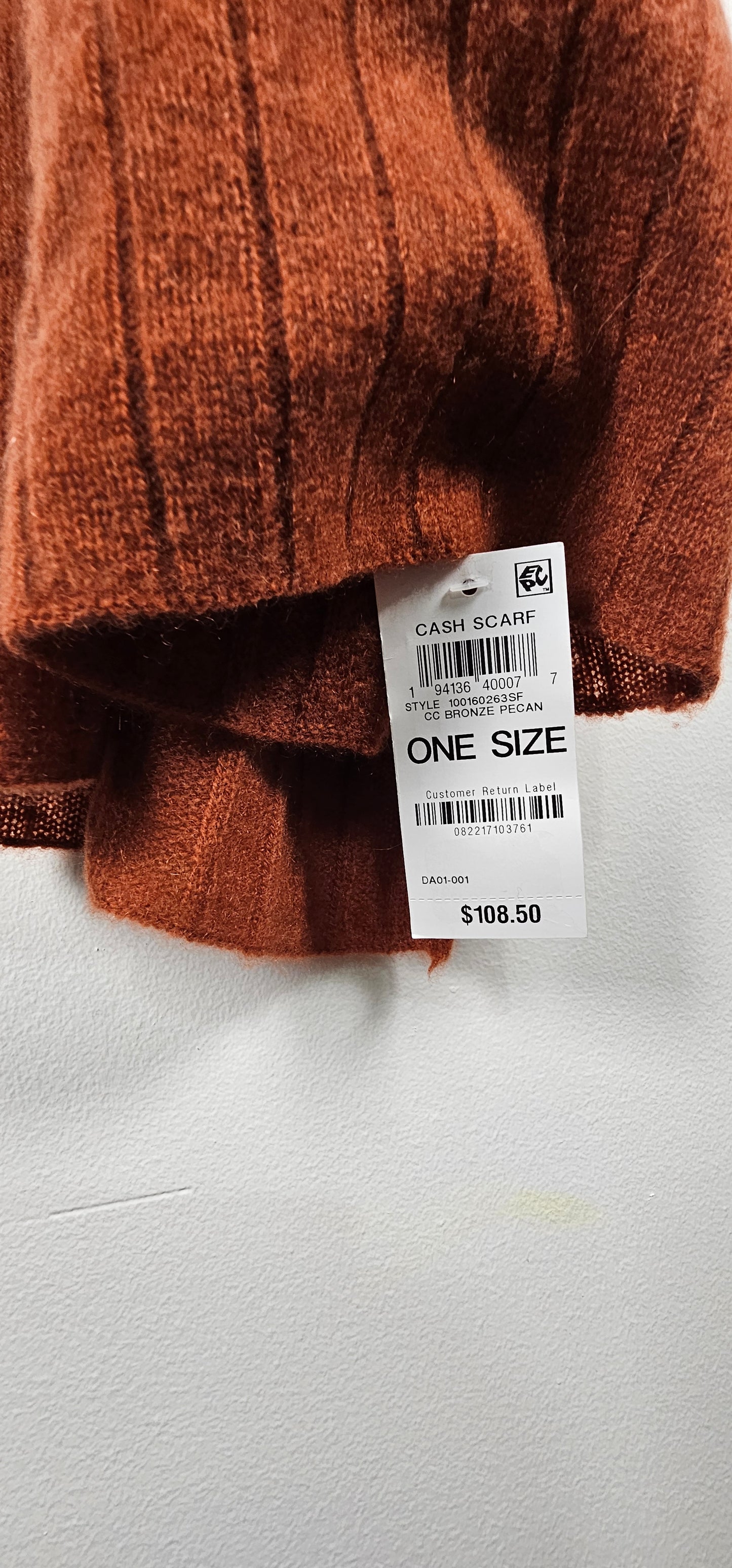 Charter Club 100% Cashmere Women Bronze Pecan Scarf ONE-SIZE