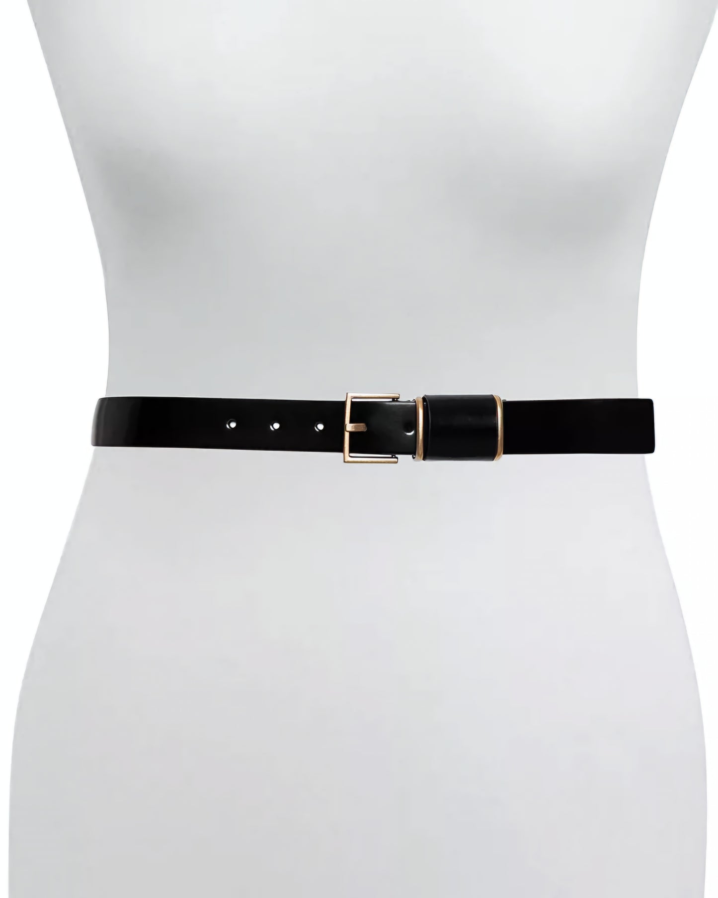 AllSaints Women's 30MM Multi Loop Belt – Black, Size XL – 100% Cow Leather