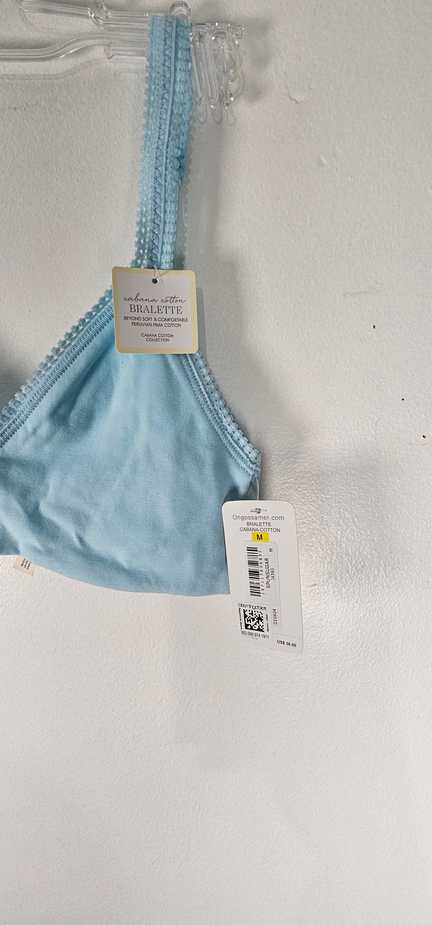 On Gossamer Cabana Cotton Blend Stretch Bralettes MULTIPLE SIZES & COLORS