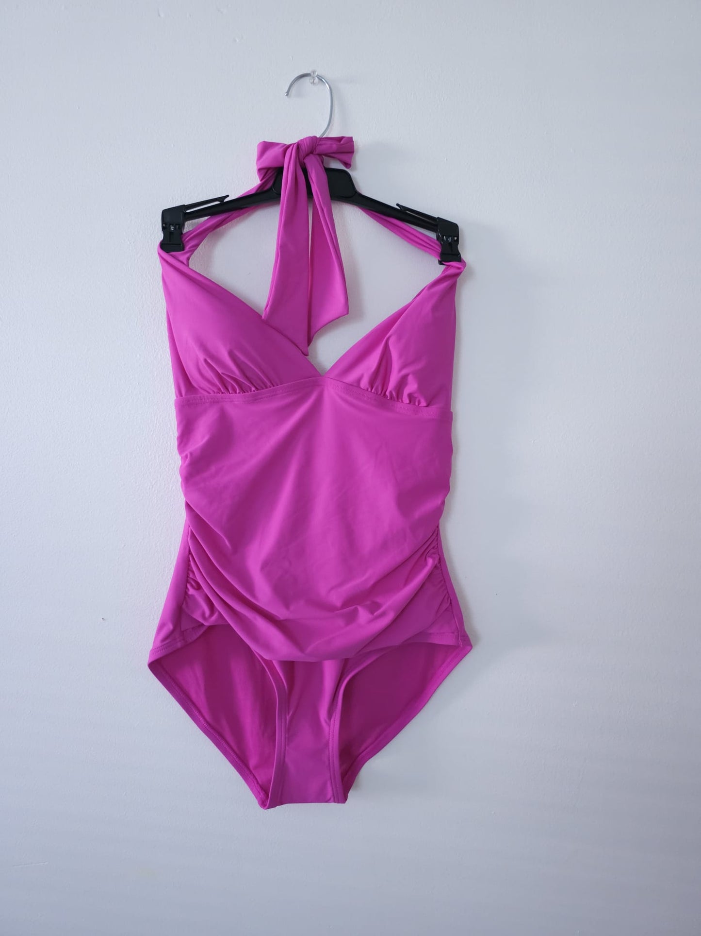 DKNY Women's Tie-Back Halter-Style Carnation Pink