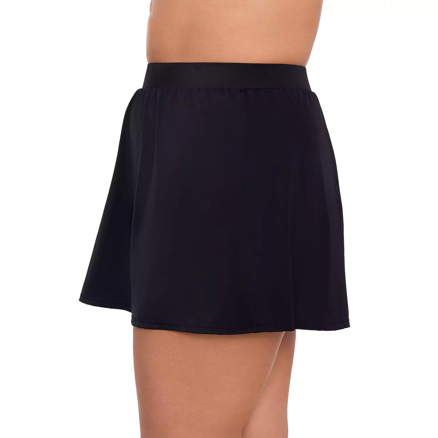 Swim Solutions Plus Size Solid Swim Skirt – Black (Sizes 20W, 24W)