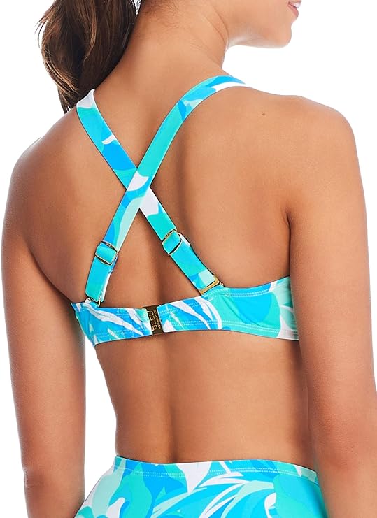 Bleu by Rod Beattie Women’s Twist-Front Bikini Top Multi Color – Size 34D – NWT
