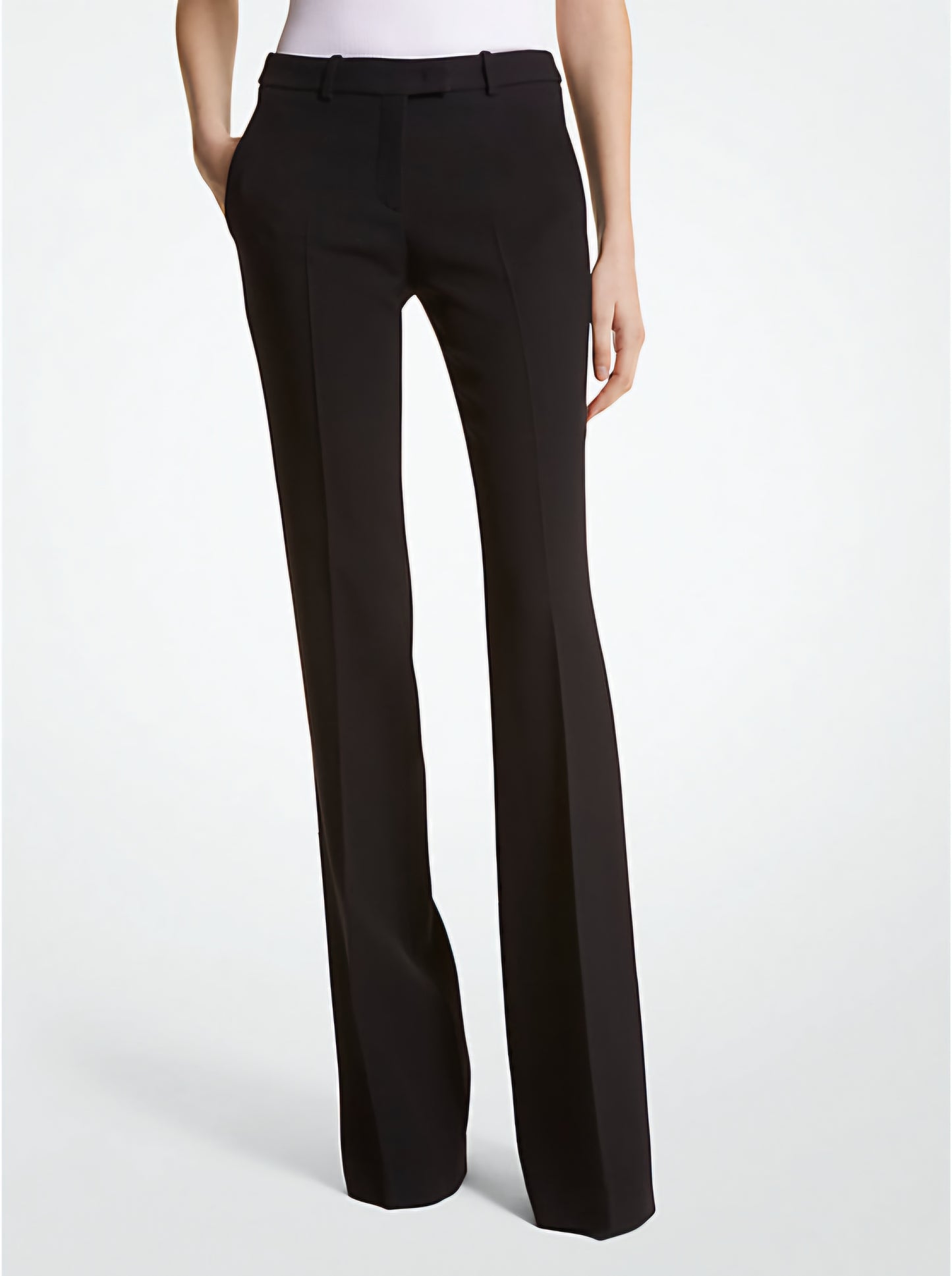 Michael Kors Haylee Double Crepe Sablé Flared Women Trousers Size 14