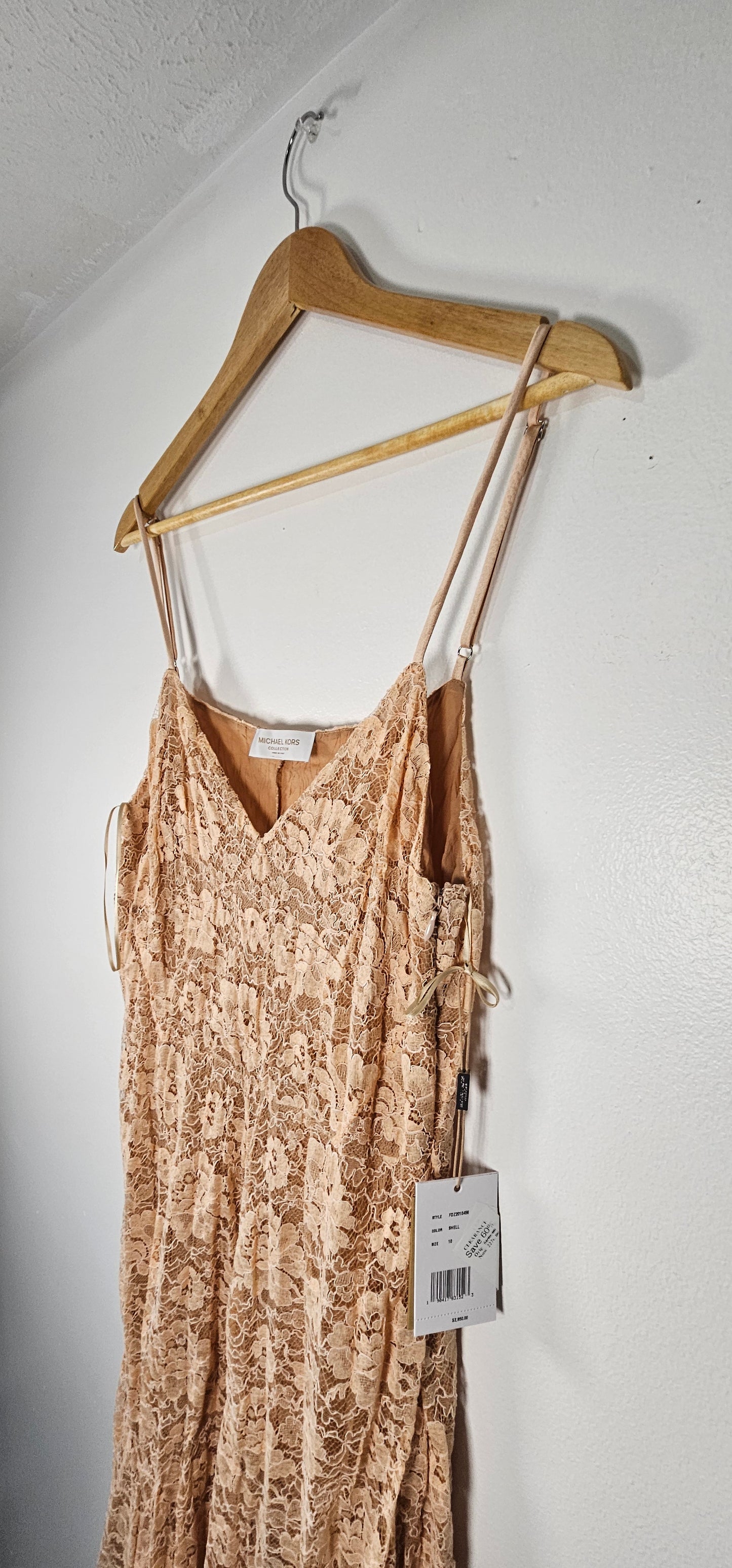 Michael Kors Women's Crushed Floral Lace Slip Dress SIZE 10