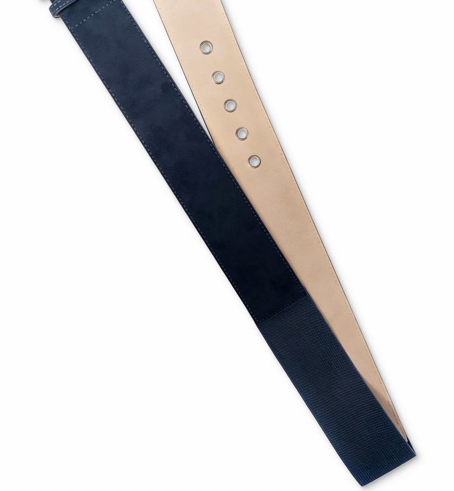 Style & Co Women's Faux-Suede Stretch Belt – Black, Gold Buckle, Size M/L
