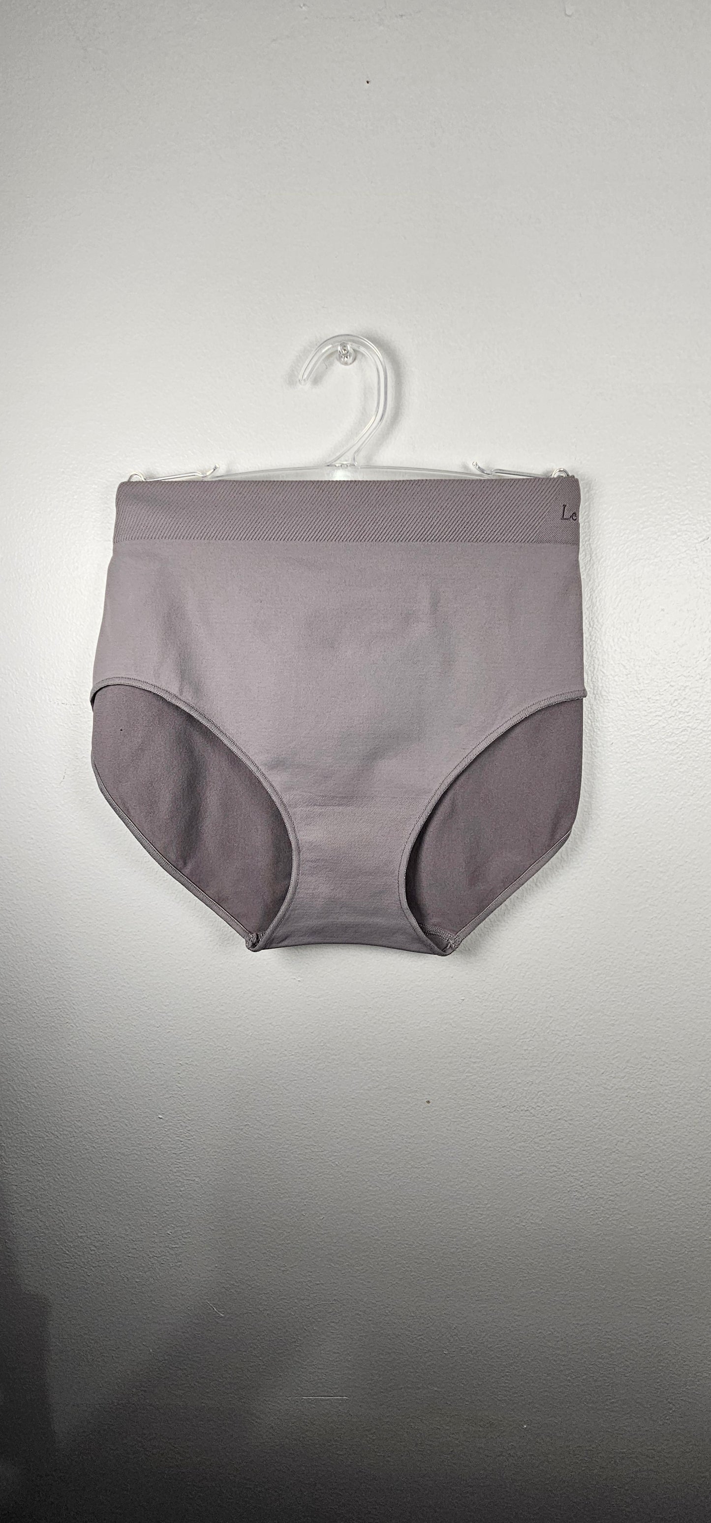 Le Mystère Seamless Comfort Brief & Hi-Cut Panty – Grey/Purple Sizes S, L, XL