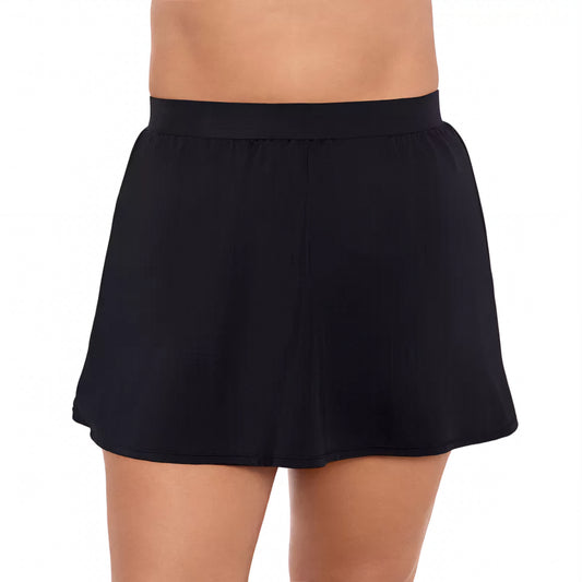 Swim Solutions Plus Size Solid Swim Skirt – Black (Sizes 20W, 24W)