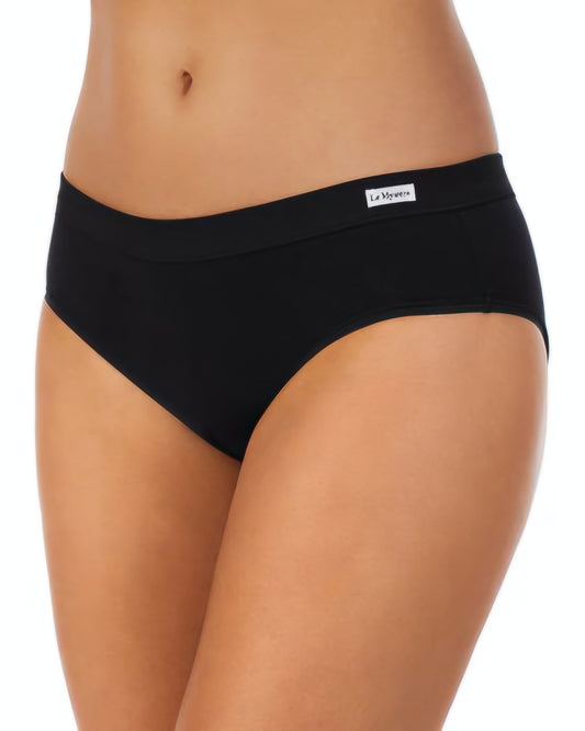 Le Mystère Signature Cotton Hipster 6631 – Women’s Underwear (Black, Coconut) Size S,M,L,XL