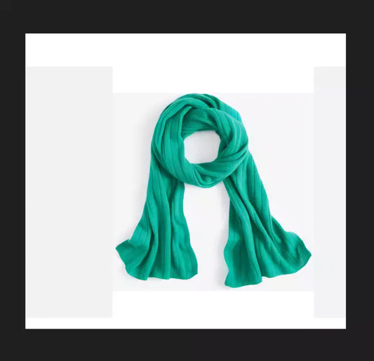 Charter Club 100% Cashmere Women Peacock Green Scarf ONE-SIZE