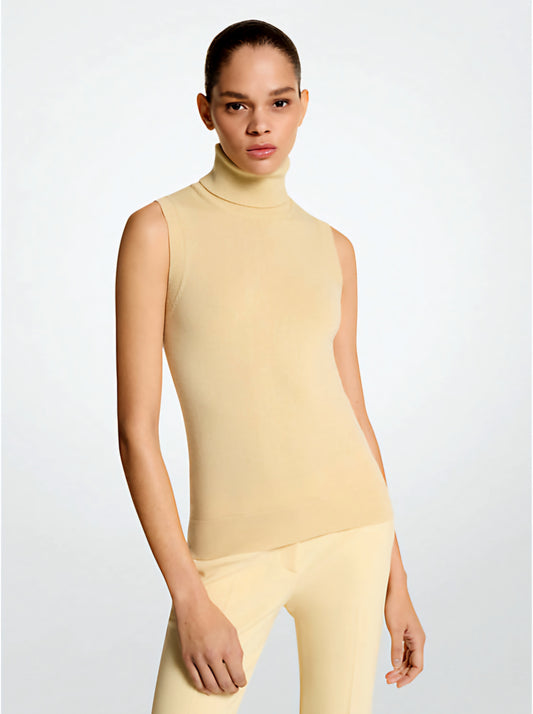 Michael Kors Cashmere Women Sleeveless Turtleneck LARGE