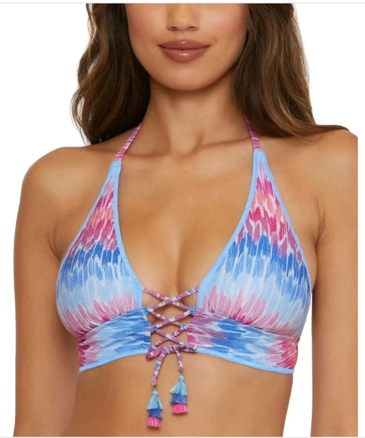 Becca Women's Joshua Tree Halter Bikini Top - Multicolor - Size Medium (B), Large, or D-Cup