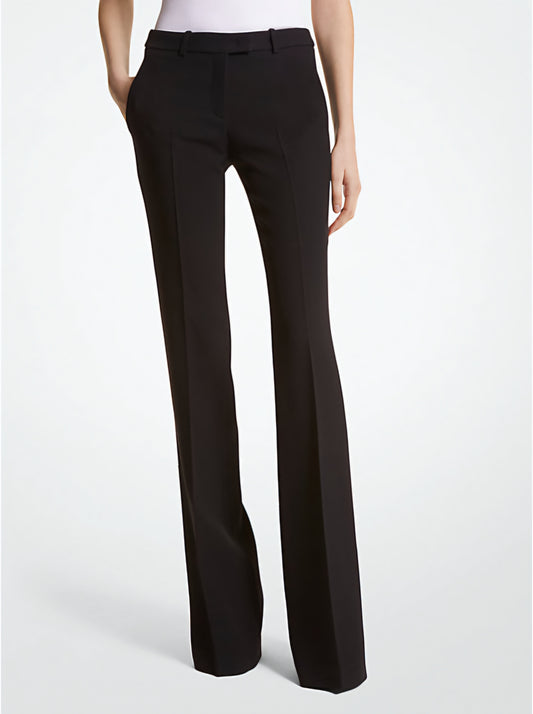 Michael Kors Haylee Double Crepe Sablé Flared Women Trousers  Size 2