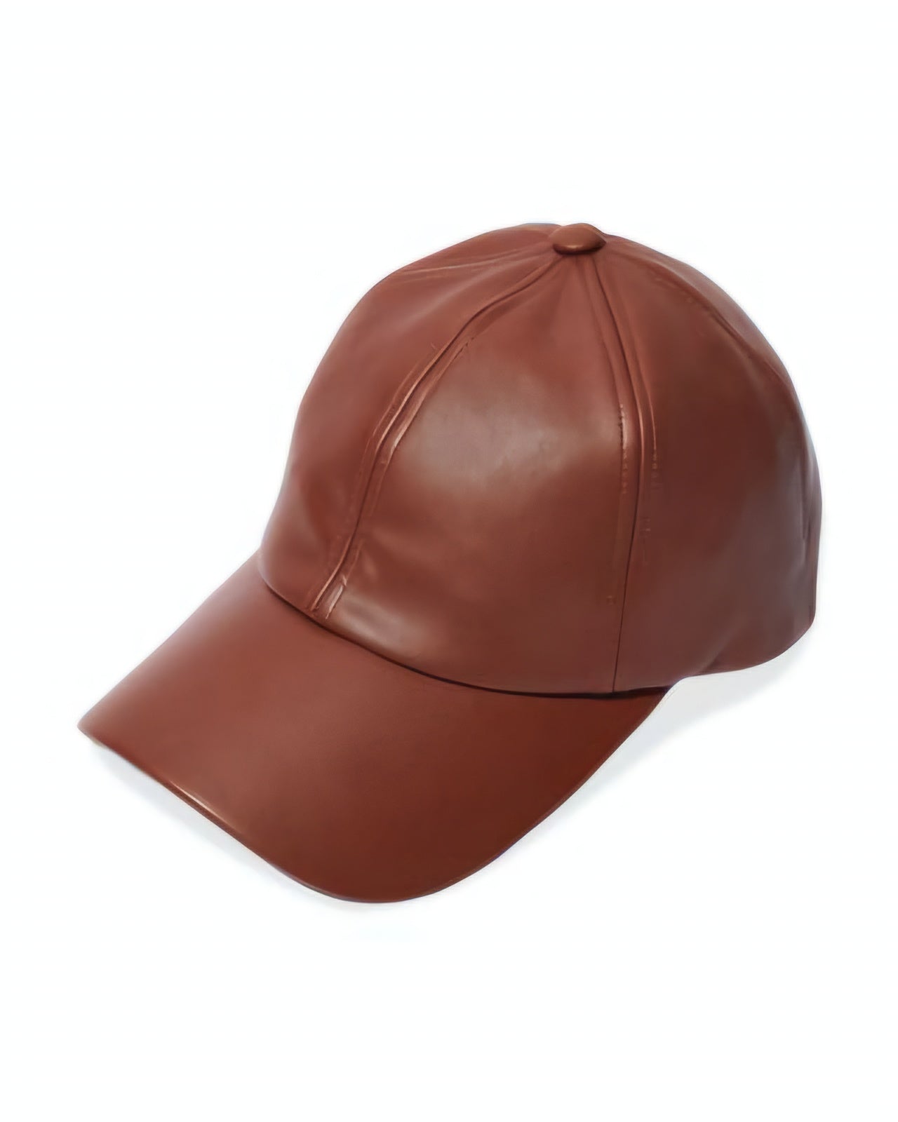Faux Leather Baseball Cap One Size Adjustable Walnut Lele Sadoughi