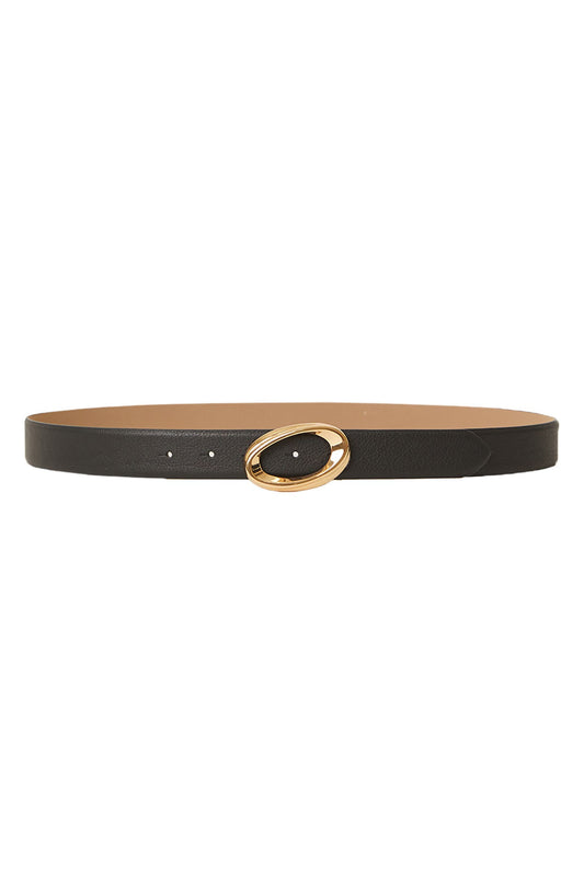 B-Low The Belt Gracie Women's Leather Belt – Black with Gold Oval Buckle XL