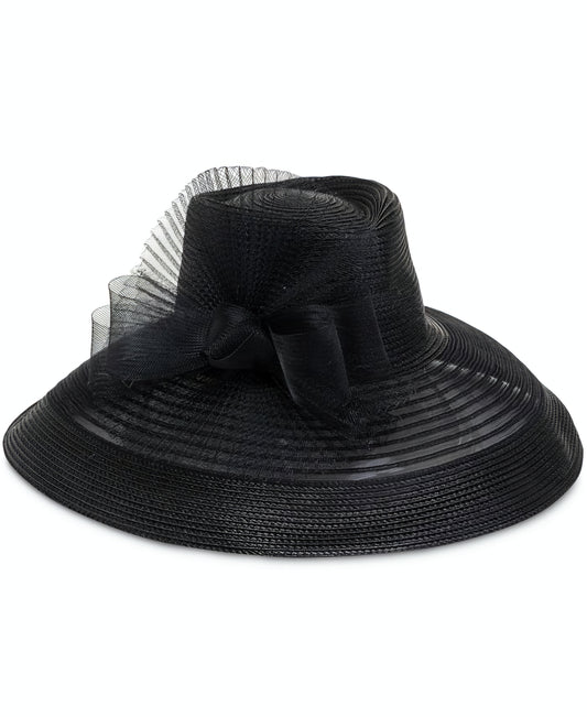 Bellissima Millinery Collection Women's Crinoline Romantic Profile Dressy Hat Black One Size